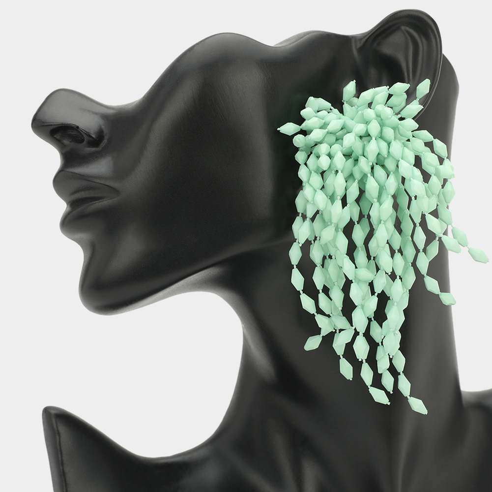 Beaded Cascade Fringe Earrings (more options)