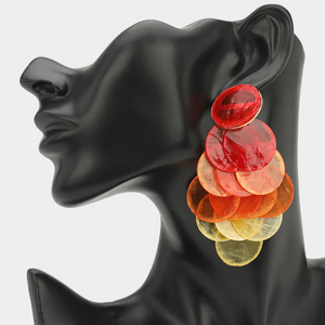 Ombré Shell Chandelier Drop Earrings (more options)