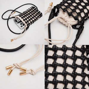 Vegan Leather Woven Crossbody Bag (more options)