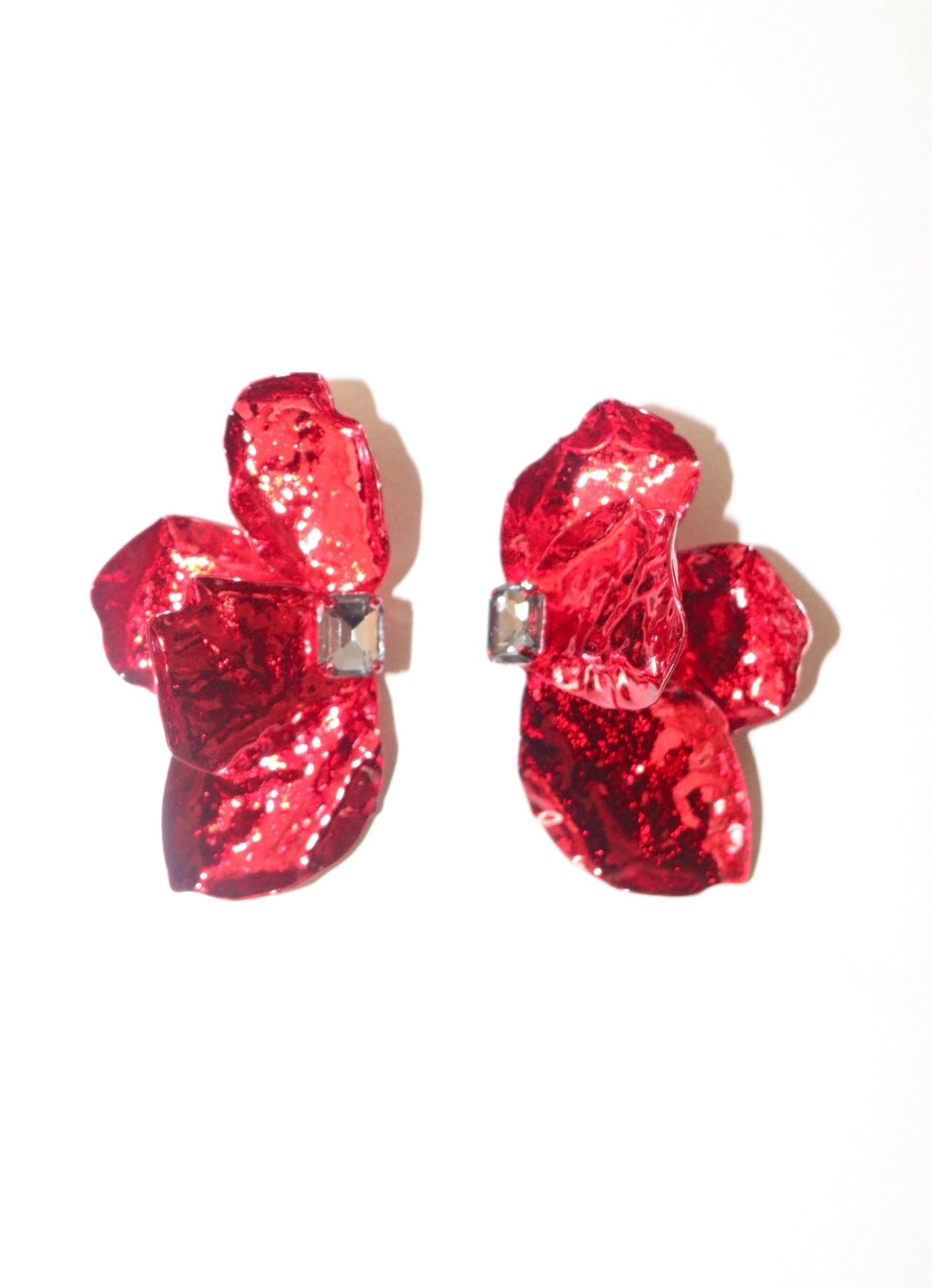 Metallic Flower Drop Earrings (more options)