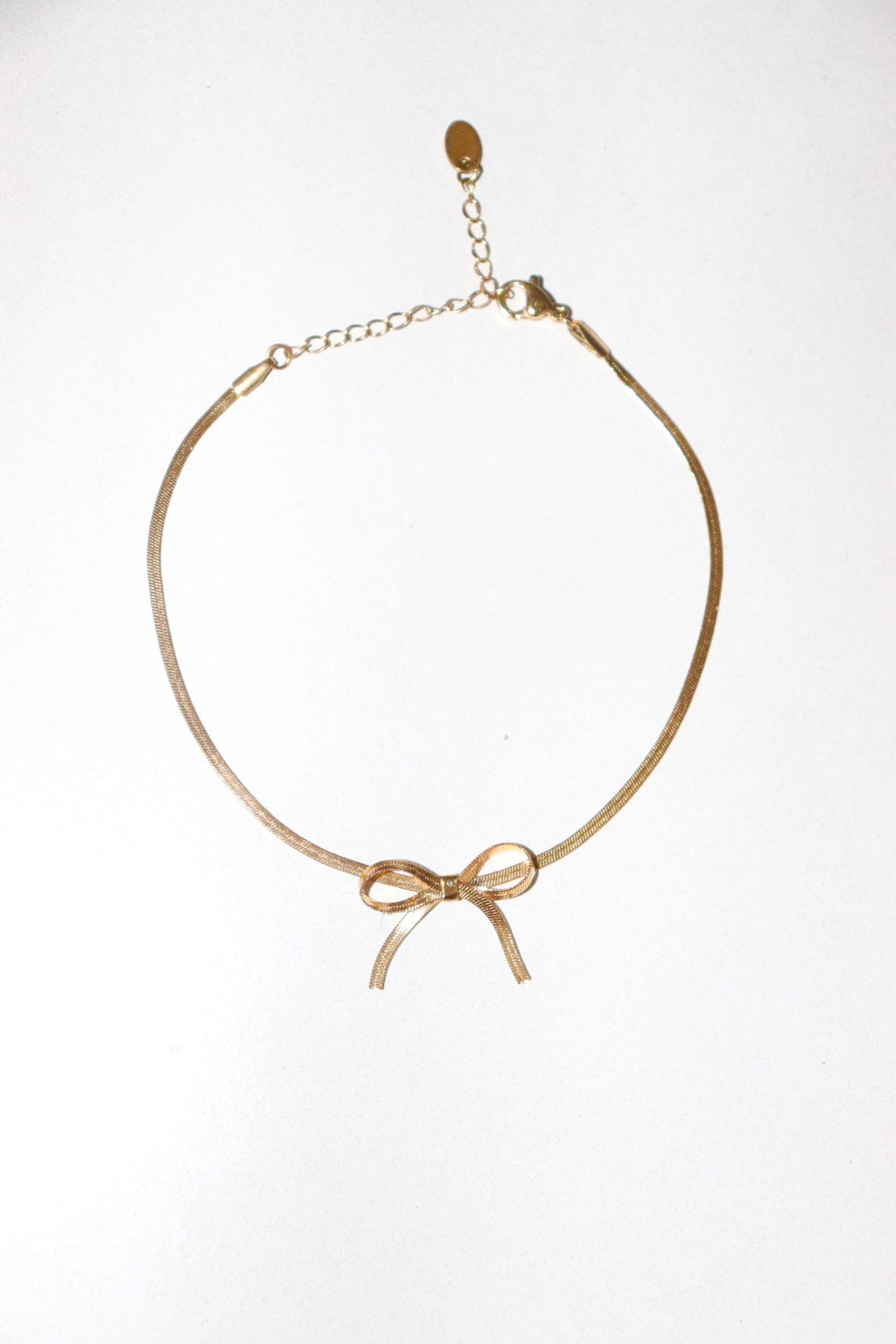 Herringbone Bow Tie Anklet