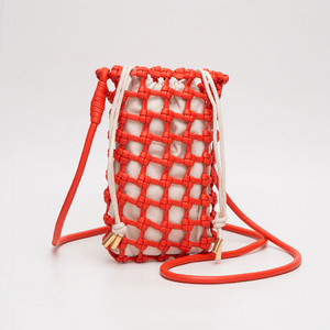 Vegan Leather Woven Crossbody Bag (more options)