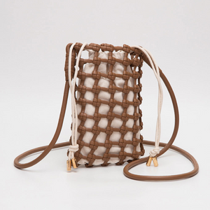 Vegan Leather Woven Crossbody Bag (more options)