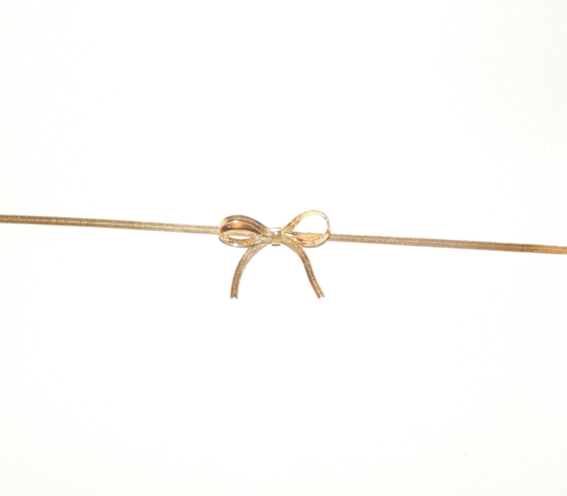 Herringbone Bow Tie Anklet