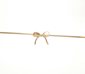 Herringbone Bow Tie Anklet