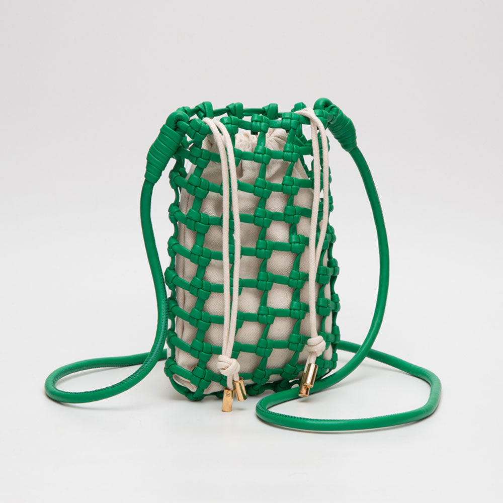 Vegan Leather Woven Crossbody Bag (more options)