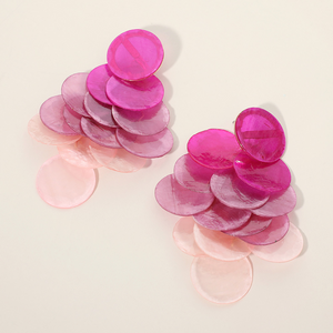 Ombré Shell Chandelier Drop Earrings (more options)