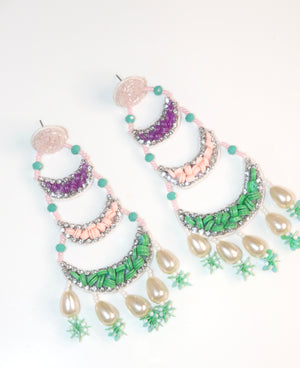 Beaded Chandelier Drop Earrings
