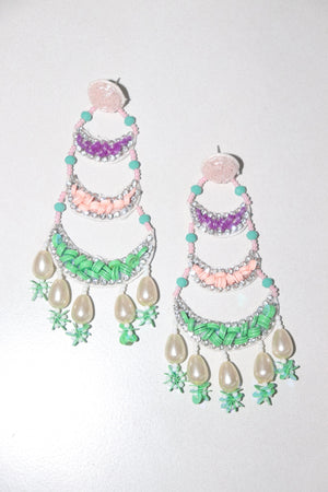 Beaded Chandelier Drop Earrings