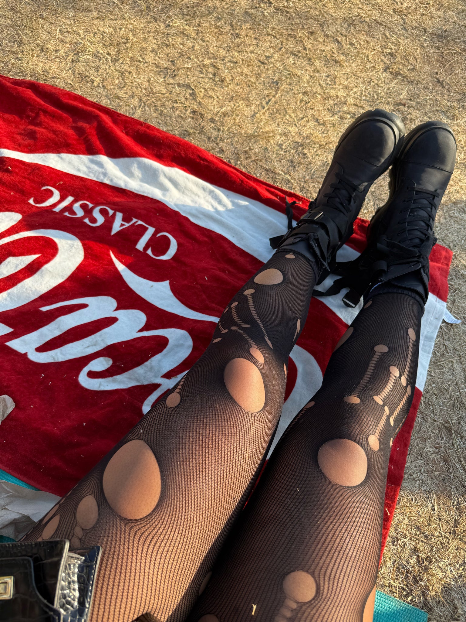 Distressed High-waist Tights
