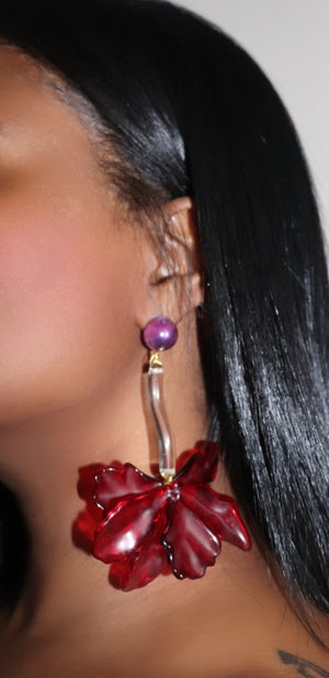 Acrylic Petal Drop Earrings