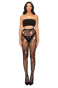 Distressed High-waist Tights