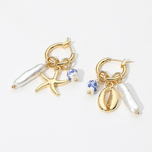 Dangle Pin Catch Hoop Earrings
