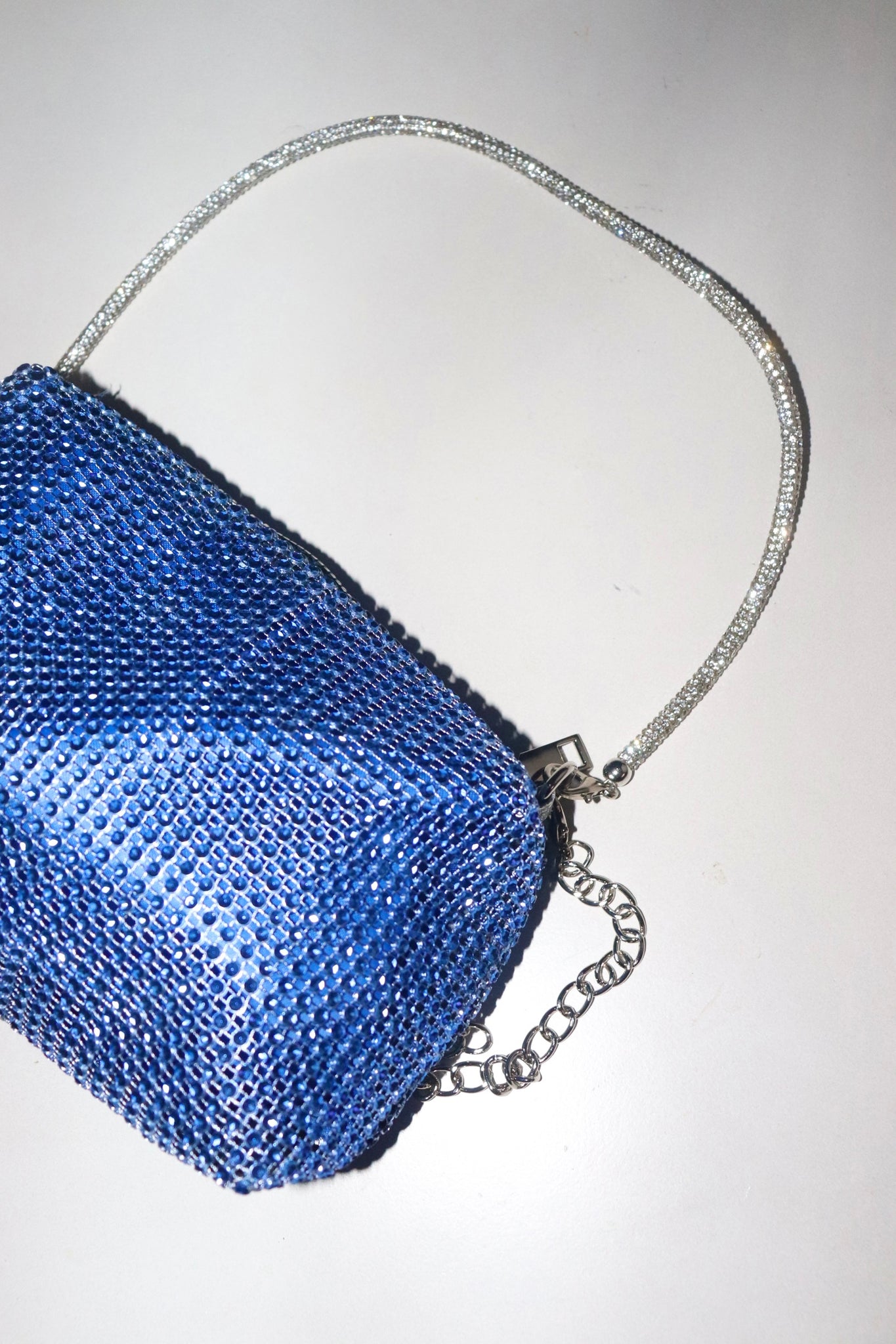 Mesh Rhinestone Convertible Clutch