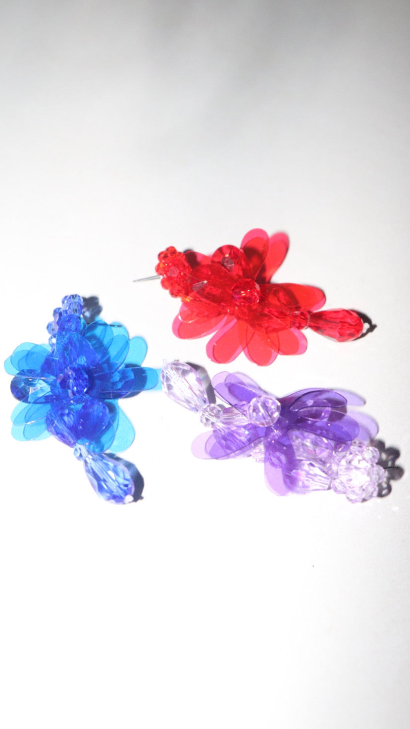 Resin Flower Drop Earrings (more options)