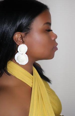 Raffia Swirled Drop Earrings (more options)