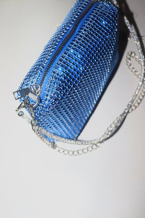 Mesh Rhinestone Convertible Clutch