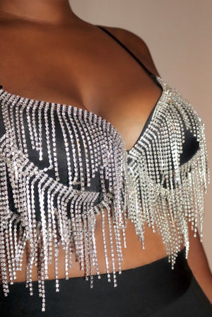 Fringe Bustier Bra Top