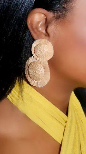 Raffia Swirled Drop Earrings (more options)