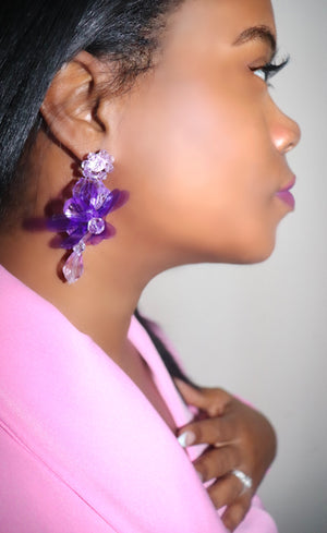 Resin Flower Drop Earrings (more options)