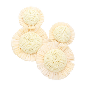 Raffia Swirled Drop Earrings (more options)