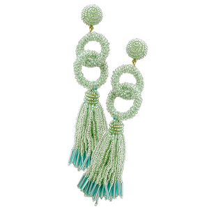 Open Circle Tassel Earrings