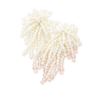 Pearl Cluster Fringe Drop Earrings