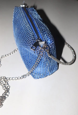 Mesh Rhinestone Convertible Clutch