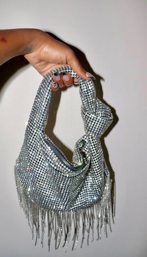 Knotted Rhinestone Shoulder Bag