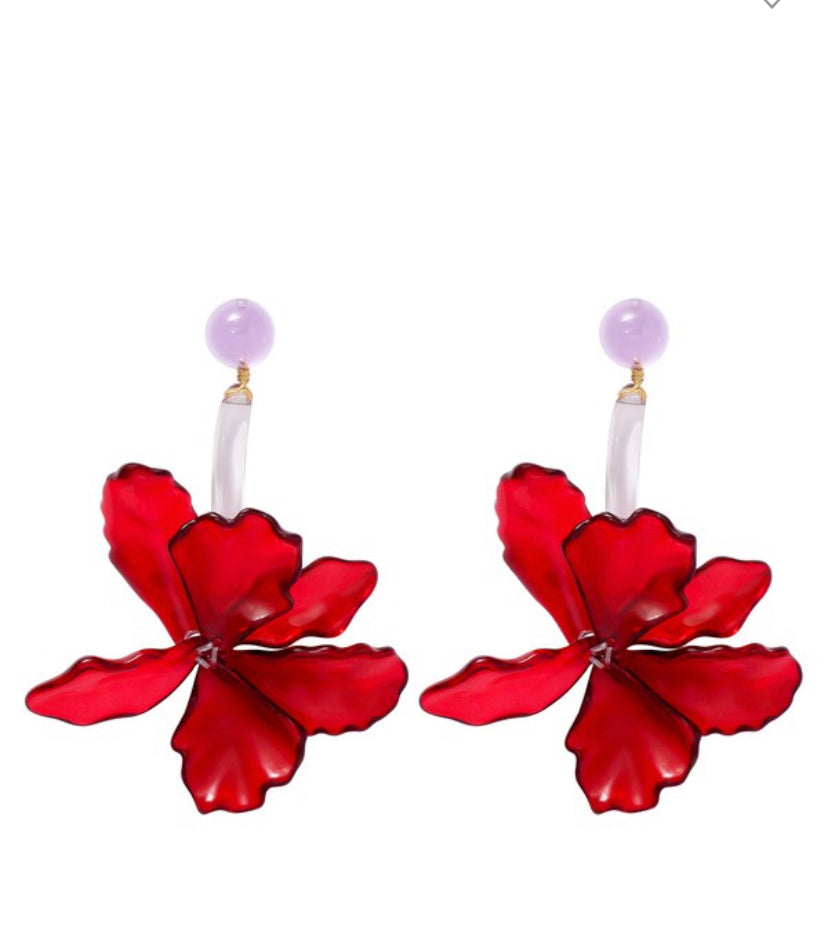 Acrylic Petal Drop Earrings