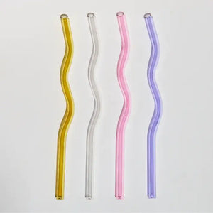 Artistry Wave Glass Straws (set of 4)