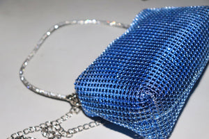 Mesh Rhinestone Convertible Clutch