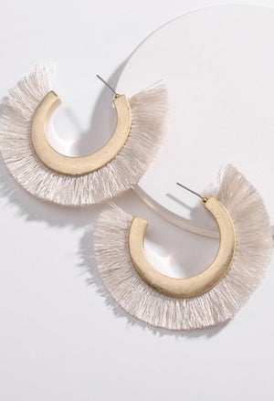 Lianne Fringe Hoop Earrings