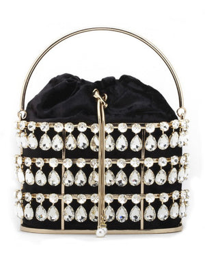 Embellished Cage Crossbody