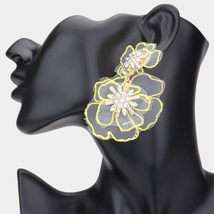 Mesh Flower Drop Earrings (more options)