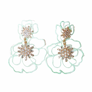 Mesh Flower Drop Earrings (more options)