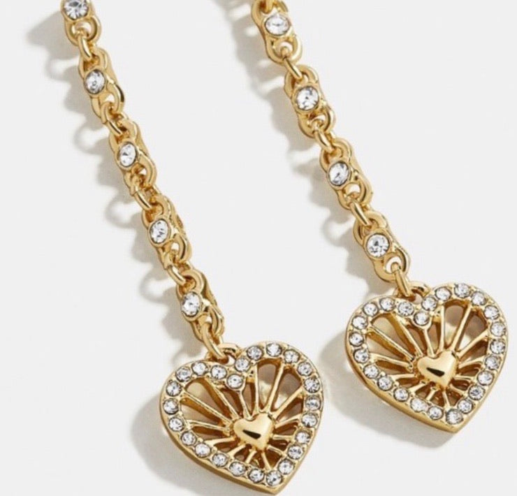 Elmina Heart Drop Earrings