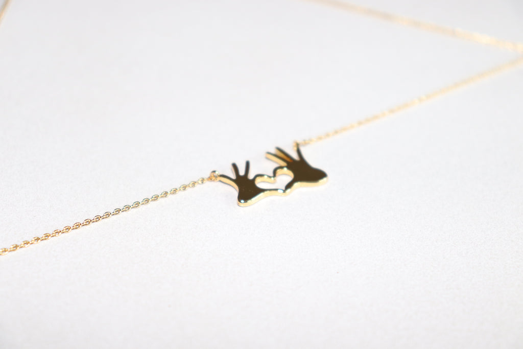 Heart Hands Necklace