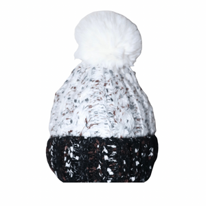 Two-tone Pom Pom Beanie Hat (more options)