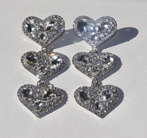 3-Hearts Drop Earrings (more options)
