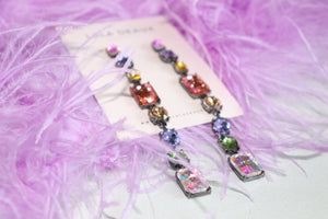 Multi-Gemstone Drop Earrings