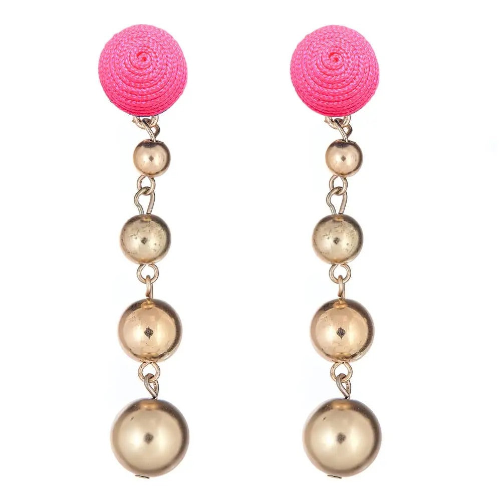 Meko Graduated Ball Drop Earrings