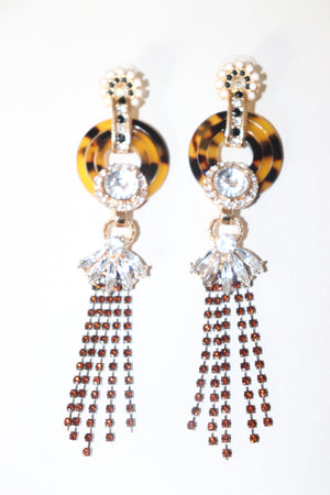 Imani Lucite Fringe Earrings