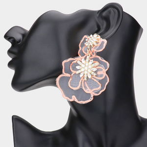 Mesh Flower Drop Earrings (more options)