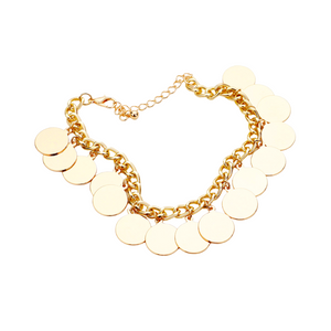 Disc Charm Bracelet