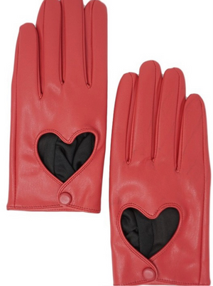 Lipstick Heart Gloves