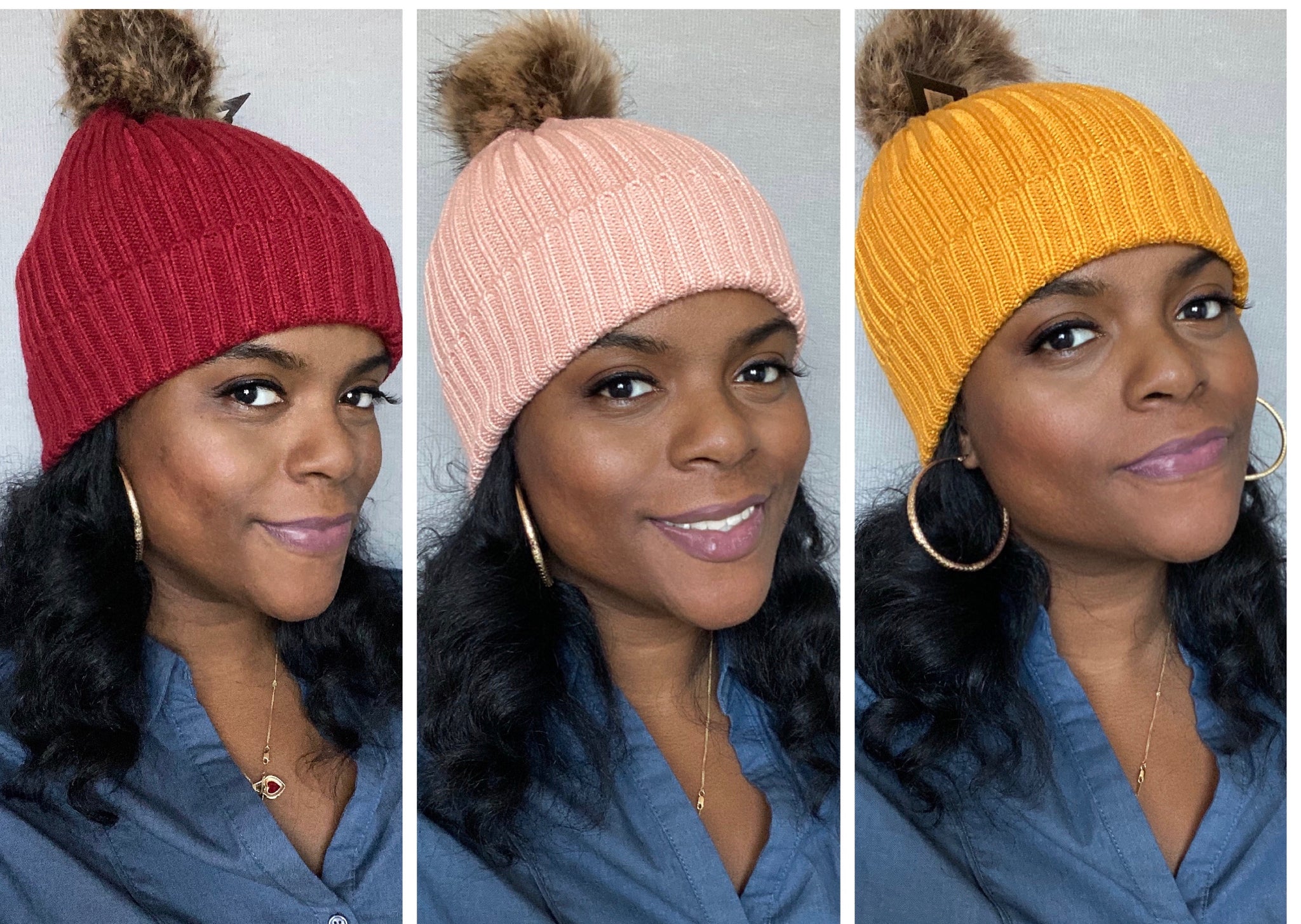 Ryan Fur Pom Beanie