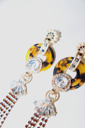 Imani Lucite Fringe Earrings
