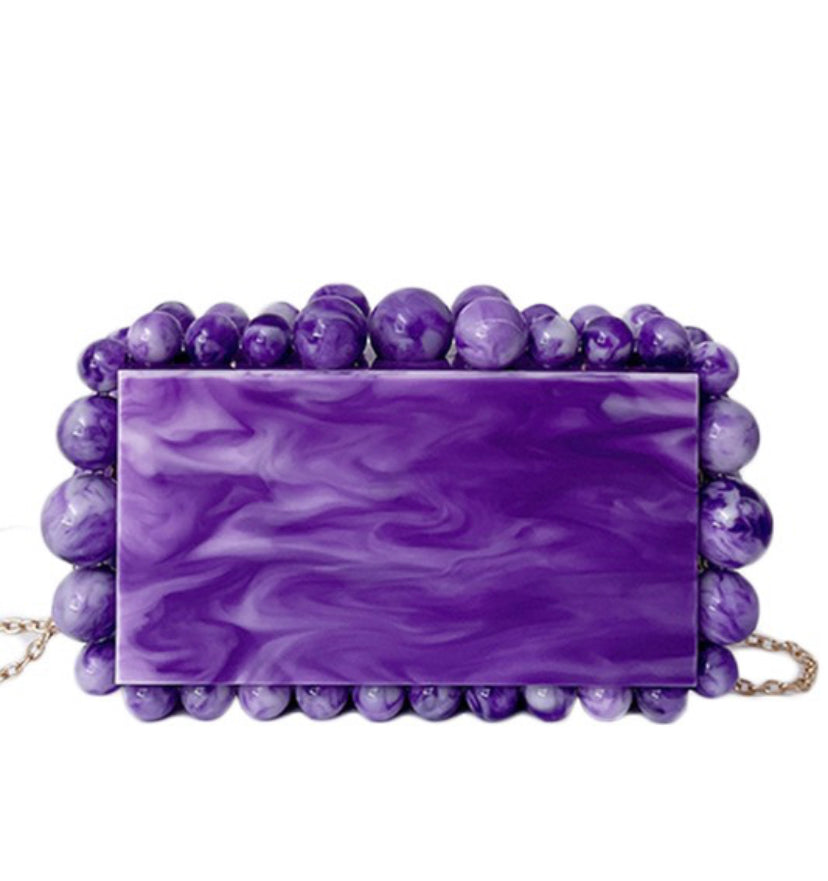 Marble Beaded Crossbody