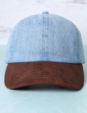 Denim & Suede Dad Hat